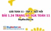 Bài 1.34 SGK Toán 11 tập 1 Kết nối tri thức